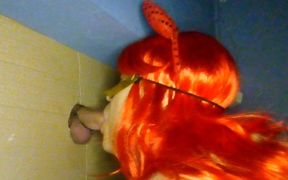 Halloween milf devil blowjob