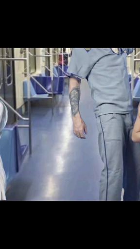 Must-see moment from &quot;Pervert gets on the train rubbing cock on women in public!&quot;