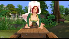 Princess Fiona banged by massive member in swamp