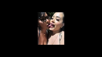 Midnight Latinas Lesbos Beach Fun with Passion Squirtin