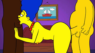 Marge Simpson is unfaithful to her hubby Homer with his homie