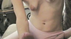 ”Tiny tits tart sucks on hard unshaved prick”