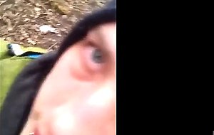 Chav outdoor blowjob