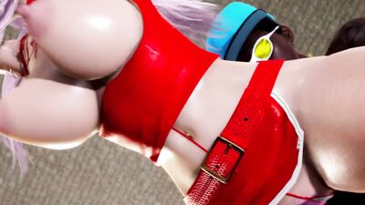 Big-titted cartoon babe squirts while getting banged by hung black dude in POV