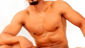 Muscular Black Dude with Goatee Jacking His Thick Cock - Nextdoor Originals