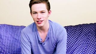 Twink interviewed before shoving fingers inside of his ass