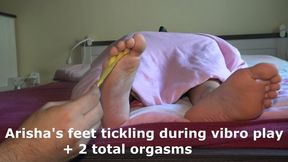 Arisha feet tickling during vibro play+ 2 total orgasm HD