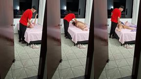 stepdaughter arrives home from carnival in the early morning and gives a blowjob.