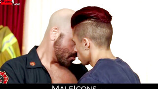 UNSHIELDING DESIRES Armond Rizzos Scorching Threesome with Bald Hunk Adam Russo and Noah Donovan