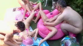 Japanese cosplay anime 3 in 1 cute lesbian threesome!