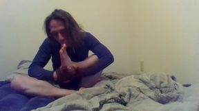 Transgirl Licking and Sucking Her Dirty Feet and Toes