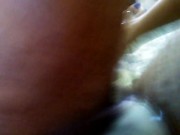 Blue long toenails pumping dick and fucking myself with dildo and plug in clear heels