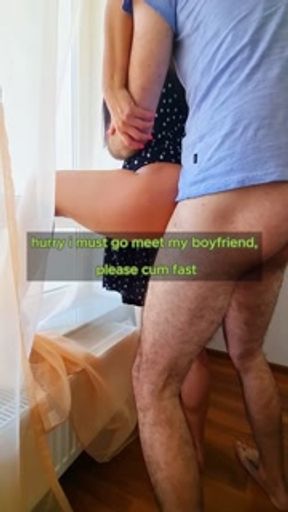 " cum fast, my boyfriend will notice i`m missing"