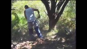 Straight fucking a gay in exhib wood cruising
