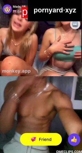 Amateur teen webcam model gets a surprise reaction