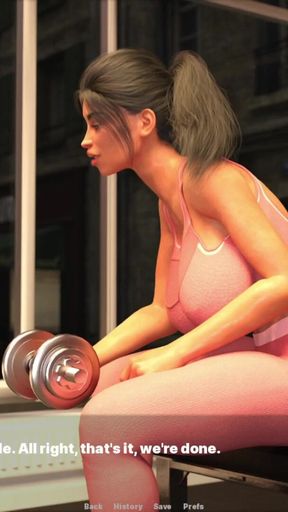 Captivating moment from &quot;Exhale Inhale Exhale _ Dumbbell Weighing Training to Mrs.Moore&quot;