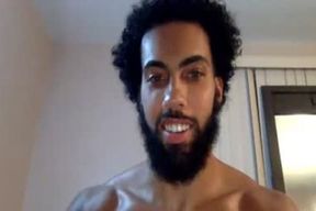 Bearded man Showing His large wang