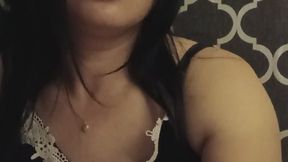 Dark beauty smoking and unwinding