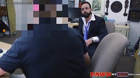 Customer lost his job and tries to pawn his office equipment