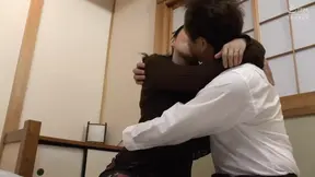 Asian MILF gives horny blowjob and fingering to her husband