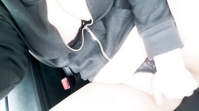 Almost caught! 18 yo teen fucks in the car! DirtyTALK