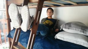 University Student Luis Receives Full Body Tickling Punishment By The Housekeeper For Being A Rude Boy. Bad Manners Need To Be Punished!