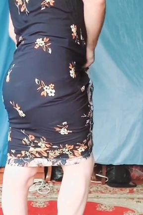 Stunning Femboy Showing off Legs in Shiny Tights