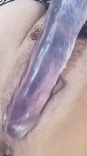Munichgold's hairy wet butterfly pussy comes for you in the bathtub and pisses after orgasm   Clip 2