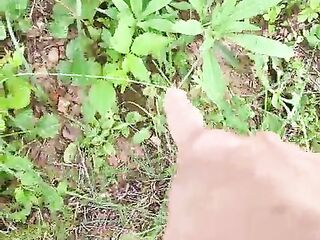 gardend outside pissing pleasure