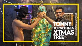 Tonny Tape turned ia a Christmas tree - Part 2 (1080p) Gay Bondage - Gay Domination - Mummification - Wax Play - Tape Bondage - Smoking - BDSM