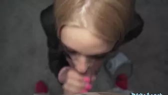 Public Porn A Genuine model prospect gets on her knees for a big cock fucking