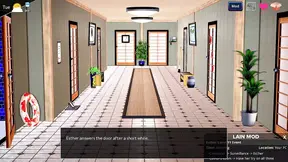 Mature MILF Esther explores 3D animated manor with big natural tits and nipples