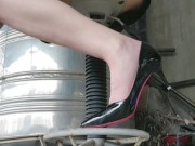 【Shemale】Ting xuan anal sex on high chair in ruins