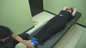 KaChan getting wrapped up for some tickling action (full body camera)