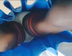BlueGirl70 Under Skirt Tease