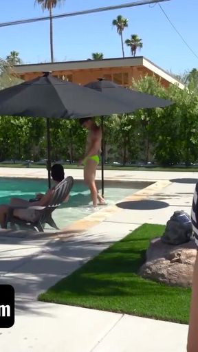 FamilyDick - Wholesome Backyard Pool Party That Turns Into Gangbang Fun By The Pool   Clip 1