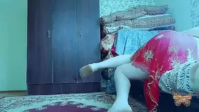 Sweet femboy trying on oversized sunhat playfully