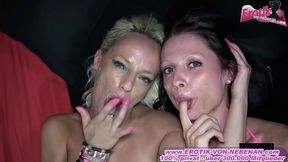 German amateur gangbang party with creampie and cum swallowing