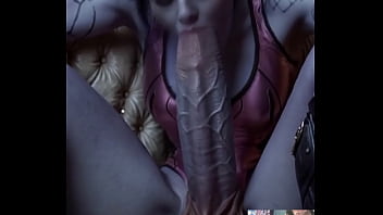 Big Large Ass Balls Futa Dick Widowmaker Deepthroats Her Tasty Transgender Cock, AI Generated