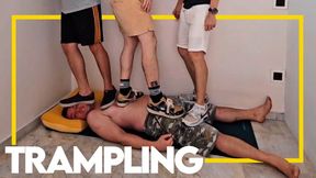 Trampling - Tonny Tape and friends trampling TramplingBoy (1080p) Foot Fetish - Sneakers - Trampled - Gay Domination