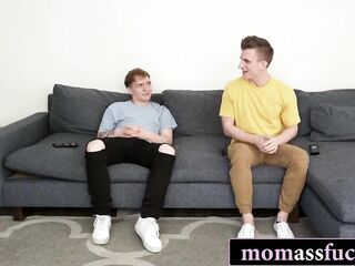 Guys Night In Turns Into a Wild Foursome with Breasty Stepmoms