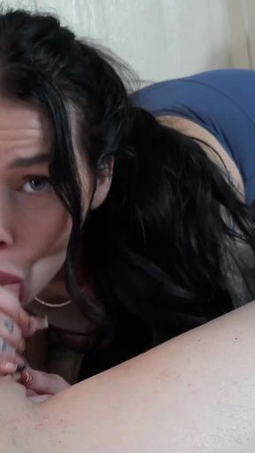 Kendall Black Is Swallowing Logan's Shaft