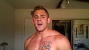 Muscular American Model Jerks Dick and Showers