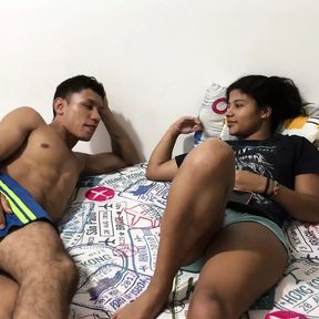 I enter my stepsister&#039;s room to make her horny and make her want to fuck me alone