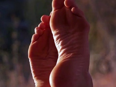 French Public Barefoot Babe Showing Feet Soles Foot Fetish