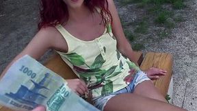 Sexy redhead hungarian Shona gets fucked for cash