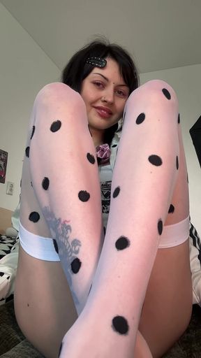 Polka dot stockings