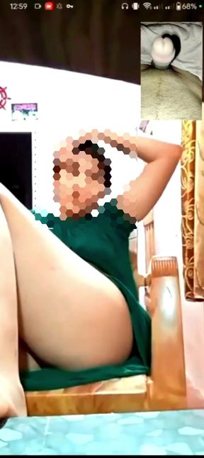 My Step Stepsister Showing Her Pussy on Video Call