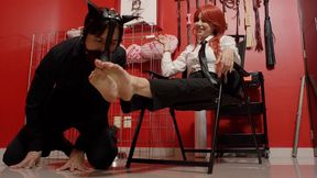 Machima bondage & foot tickling