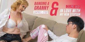 Granny Celene bangs her 19 year old Stepson!
